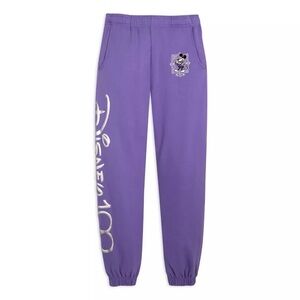 DISNEY PARKS 100 Years Of Wonder Embroidered Drawstring Joggers Lavender Adult